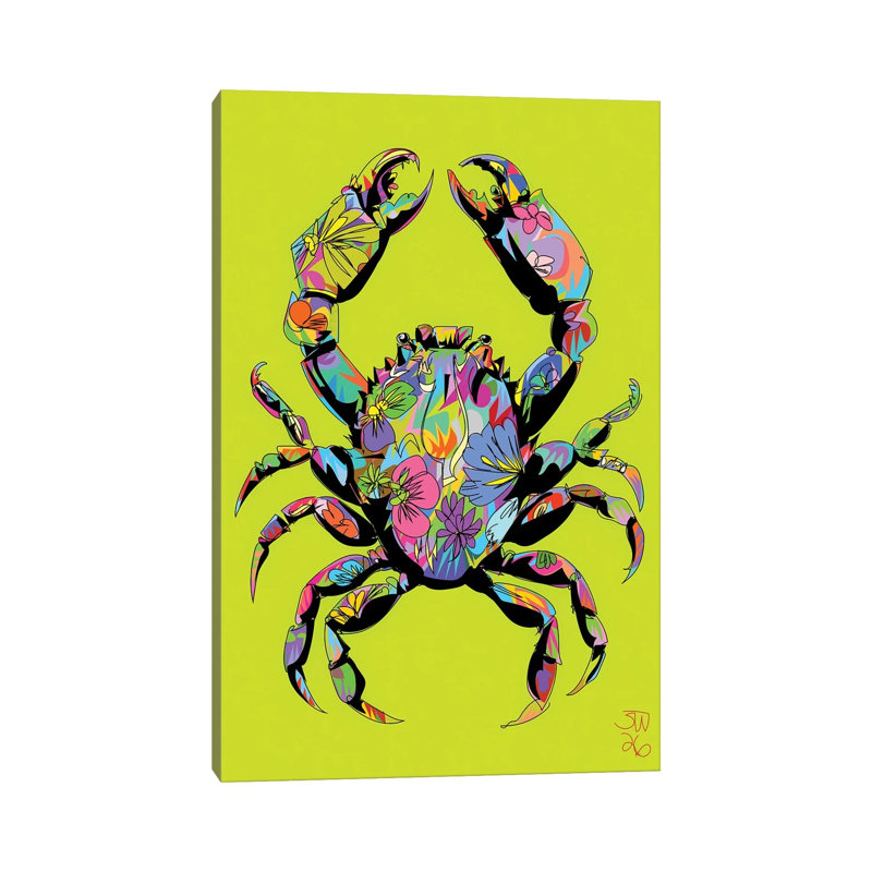 Flower Crab 2026 1 Piece Wall Art on Canvas, 45.72 cm H x 30.48 cm W x 1.905 cm D, Does Not Apply