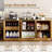 67'' Fluted 6-Door Sideboard Buffet Cabinet With Storage For Kitchen,Living Room,Walnut-1513069498