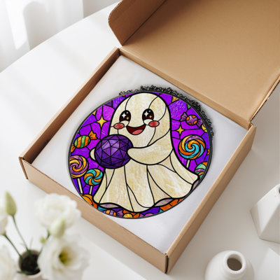 Panneau de vitrail 12 "H Ghost Candy