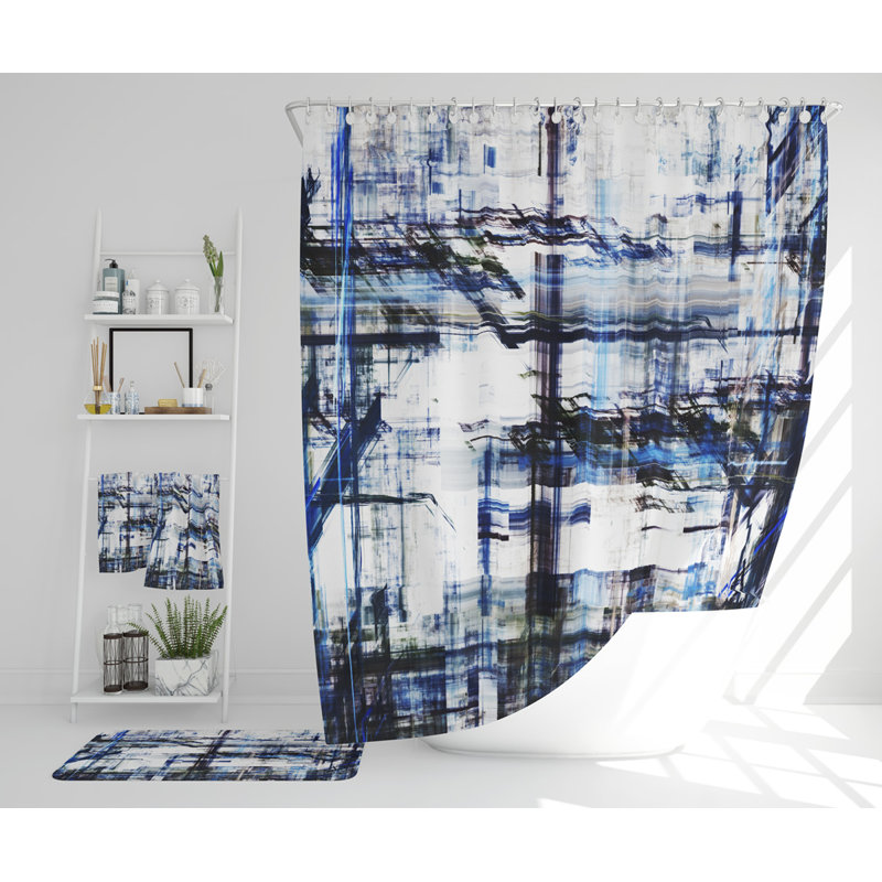 Nashra Polyester Shower Curtain Set