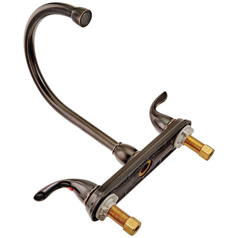 Double Handle Kitchen Faucet, Tuscan Bronze
