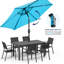 Parasol de marché pour terrasse 7,5 pi avec manivelle-1005878696