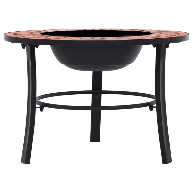 Eastchester Mosaic Fire Pit 68cm Ceramic, Terracotta/Black