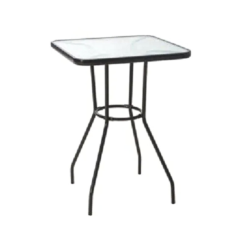 Jermeshia Square Metal Outdoor Bistro Table , 26.97'' in. W 26.97'' in. D