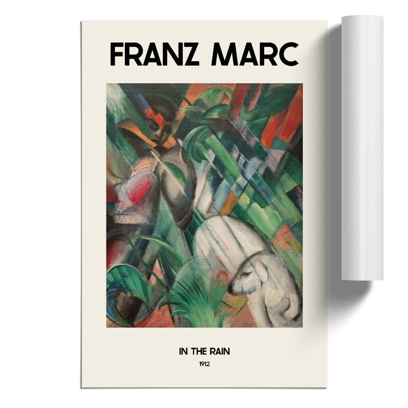 In the Rain Print by Franz Marc - Frameless Print, 59cm H x 42cm W x 0.1cm D