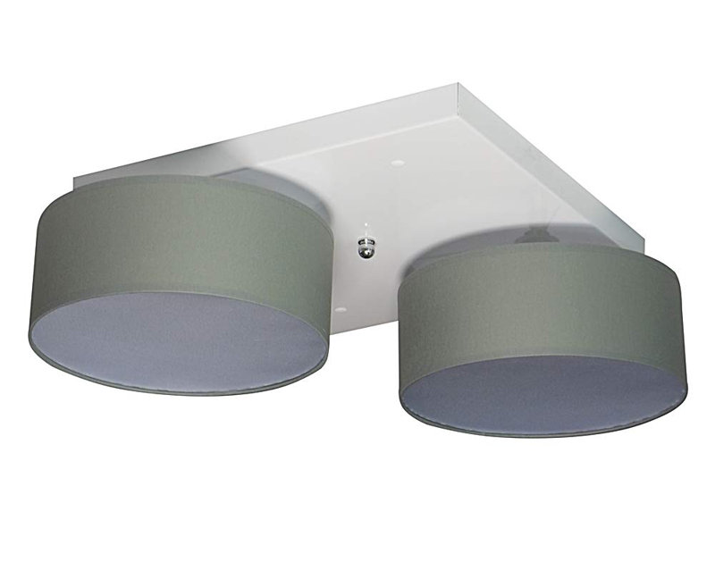 Pulley Fabric Semi Flush Mount, Dark grey