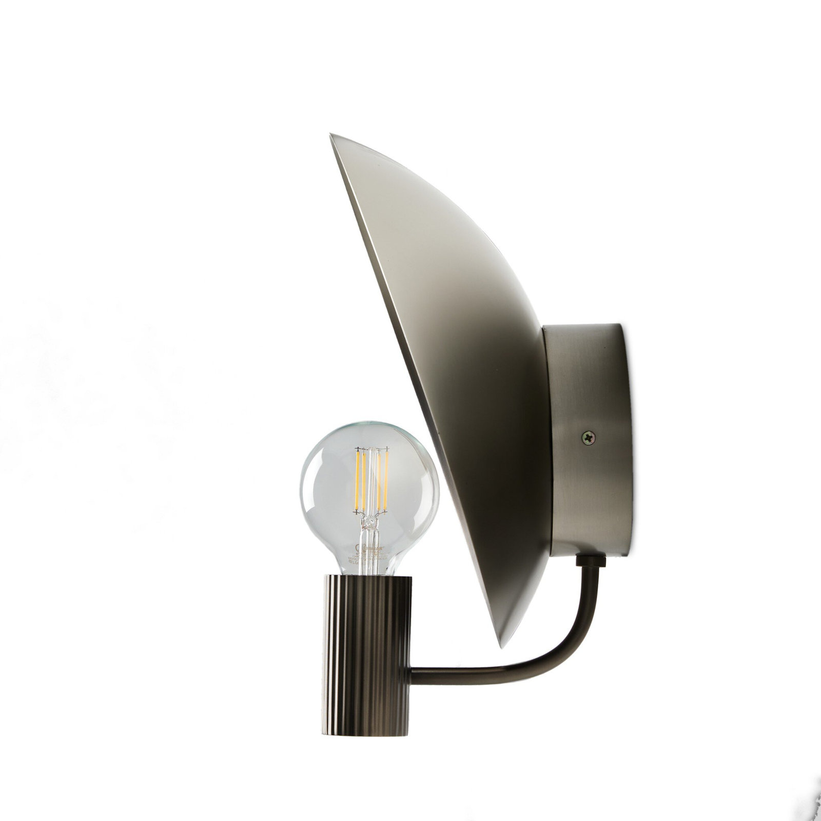 Kaderius Single Light Brass Sconce, Aged Nickel