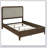 Verona Walnut Upholstered Queen Panel Bed