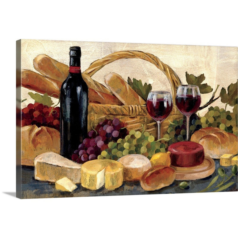 Yoakum " Tuscan Evening Wine " by Silvia Vassileva, 24" H x 36" W x 1.5" D