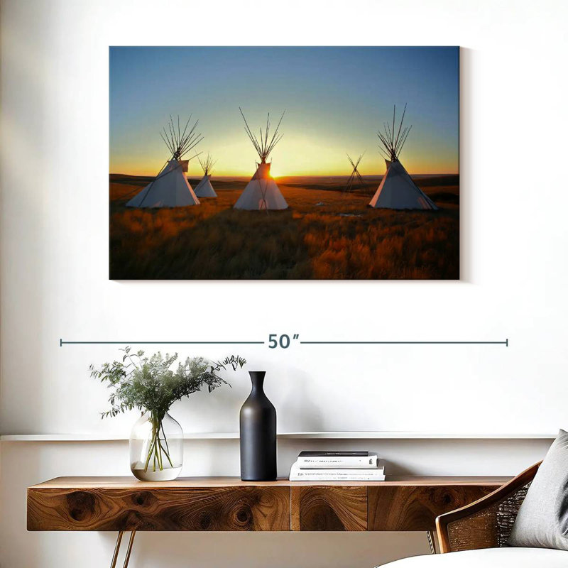 Lelar American Indian Teepees, 26" H x 39" W