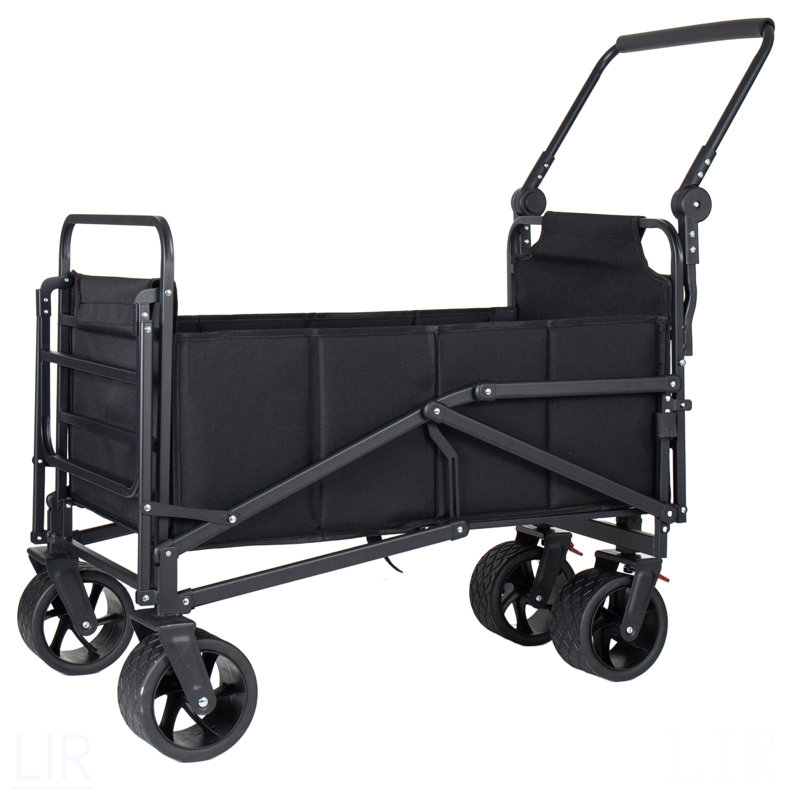 Chariots pliants multifonctionnels 2 en 1, chaise de plage convertible avec roues tout-terrain, capacité de 650 lb