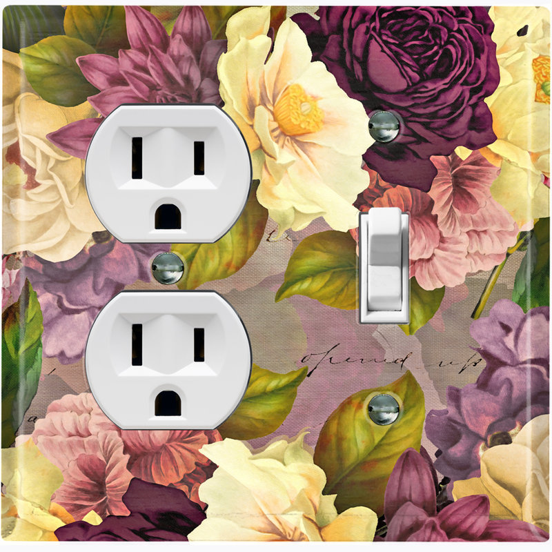 Patterned 2 - Gang Combination Plate Standard Combination Wall Plate
