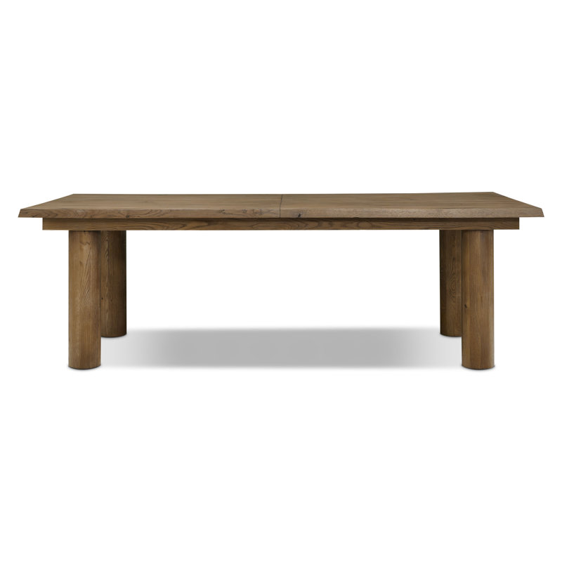Bruton Oak Wood Extension Dining Table (94"-114")