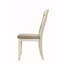 Ensemble de 2 chaises d'appoint en tissu brun clair et finition crème