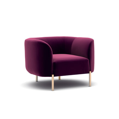 Canapé moderne 1 place, velours fuchsia, 38,6 po x 32,3 po x 27,6 po | Structure en bois robuste, mousse 32 pour le confort, pieds en métal | Capacité de poids maximale: 264 lb | Design glamour pour la décoration de la maison et de l'hôtel