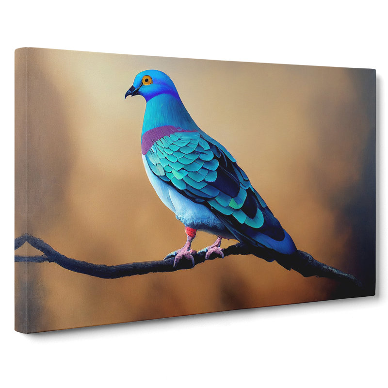 Contemporary Pigeon Bird - Wrapped Canvas, 40cm H x 60cm W x 3cm D