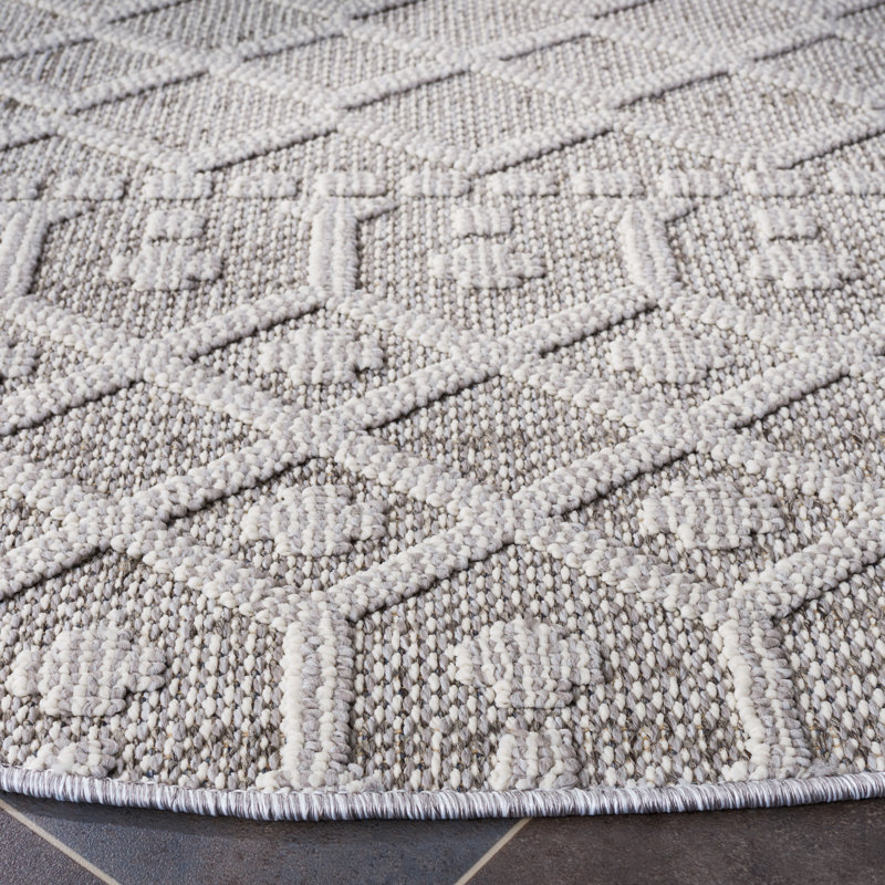 Axie Performance Geometric Rug, Round 6'7"