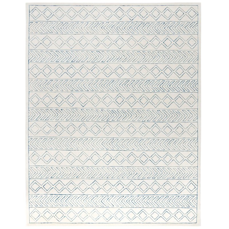 Tapis beige en laine touffeté fait main sud-ouest Emest, Rectangle 8 pi x 10 pi