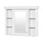 Armoire de rangement murale pour salle de bain l 35,5 po x H 28,7 po avec porte miroir et tablettes réglables, blanc