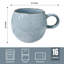 Grande tasse à café en céramique 16 oz, grande tasse à café ronde sans plomb avec poignée, tasse à thé rétro, allant au micro-ondes et au lave-vaisselle (bleu)-1527116716