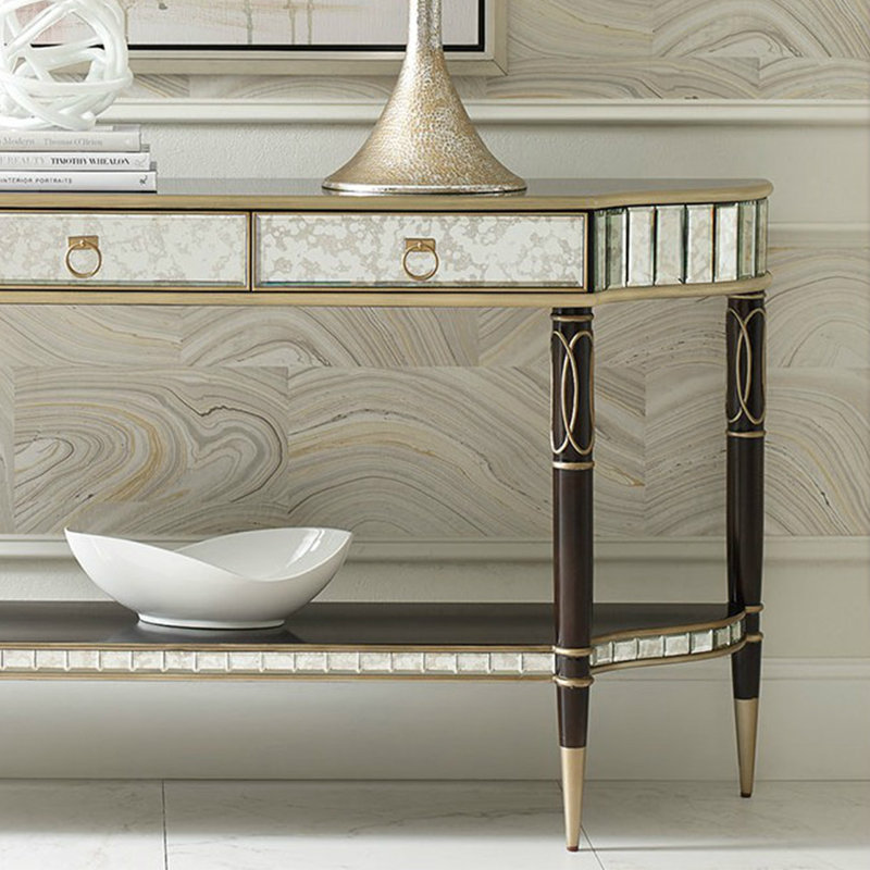 Retro Multifunctional Luxury Console Table, H 35,43 po x l 62,99 po x P 15,75 po