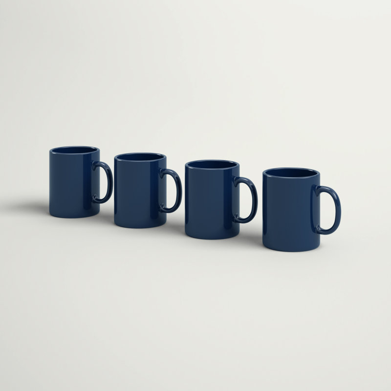 Plainfield Stoneware Coffee Mug, Navy Blue
