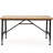 Modern Industrial Outdoor Coffee Table - Wood With Vintage Effect, Black Metal Legs, Weather- Feature + For Deck Top Antique Look, Iron Frame, Weather Resistance