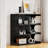 Multifunctional 4-Tier Black Book Shelf & Coffee Table-633173864