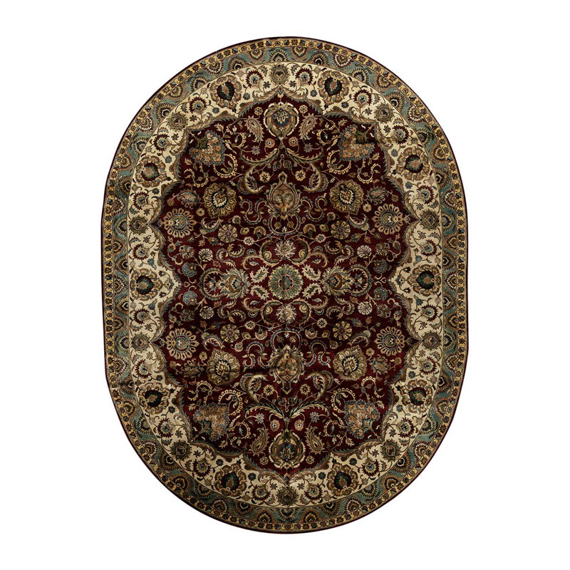 Wool Oriental Area Rug in Cream