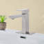 Robinet de salle de bain à poignée simple - T20, nickel brossé-118610657