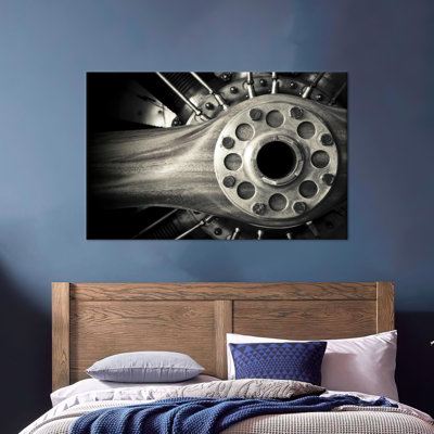 Stylish Airplane Propeller Printed on Cotton Canvas Poster Ideal for Home or Office Wall Decor