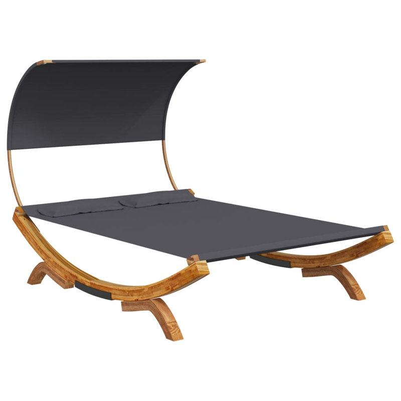 Chaise longue double 79,9 po, Noir