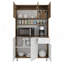 Armoire Lehr avec grand rangement, tablettes spacieuses et 6 portes - 1 tiroir-128964507