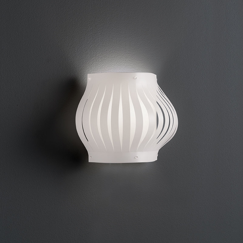Helios 1 - Light Plastic Flush Mounted Sconce, White