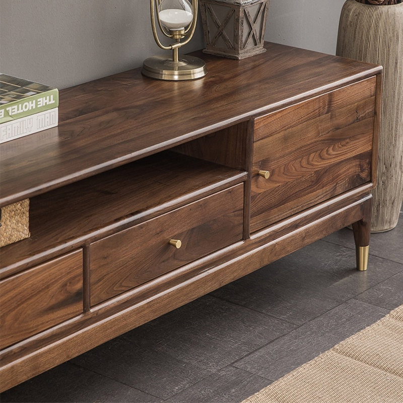 Light luxury solid wood TV cabinet