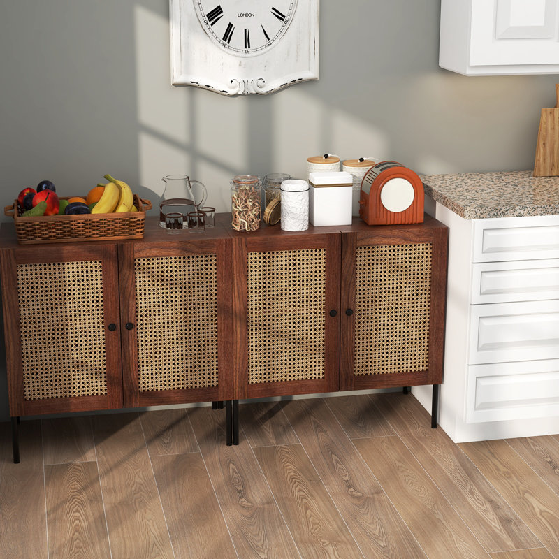 Oullins 31.5 " W Buffet Table, Walnut/White
