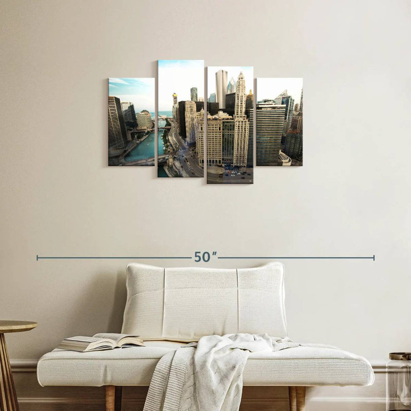 Chicago skyline view Sireci, H 22 po x l 36 po