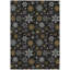 Tapis noir de Noël flocon de neige lavable à la machine intérieur / extérieur Xhevrie-1842041475