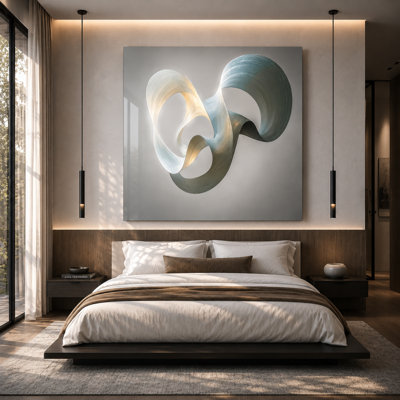  Reproduction d'art mural en acrylique de qualité supérieure Auralux, œuvre d'art sculpturale abstraite moderne, décoration murale de qualité galerie pour salon, chambre à coucher, bureau, entrée