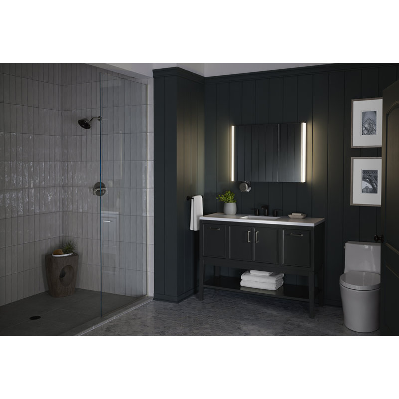 Armoire à pharmacie sans cadre avec éclairage DEL Maxstow, H 24 po x l 32 po x P 3,87 po, Horizontale