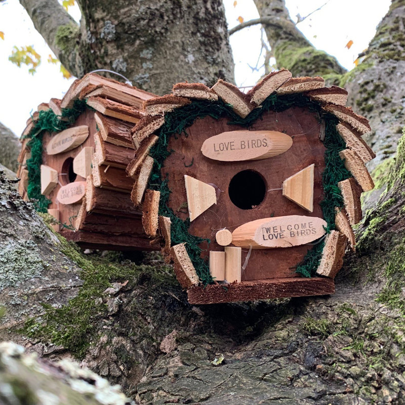 Wooden Love Hanging Bird House