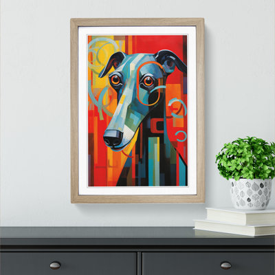 Greyhound Constructivism - Framed Print