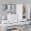 Maybery 3 Piece Bedroom Set (2 Drawer Bedside Chest, 5 Drawer Chest, 2 Door 2 Drawer Wardrobe), (4)-2031429347