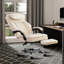Chaise de bureau moderne en velours beige, avec soutien lombaire et coussins réglables supplémentaires, assise