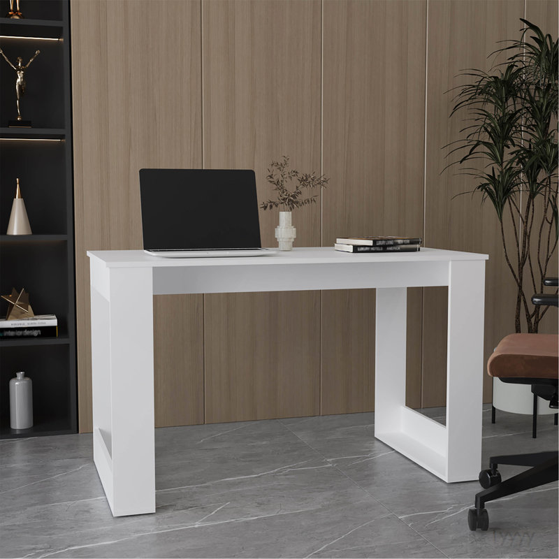 Bureau Oviedo 120, bureau à domicile, blanc, White