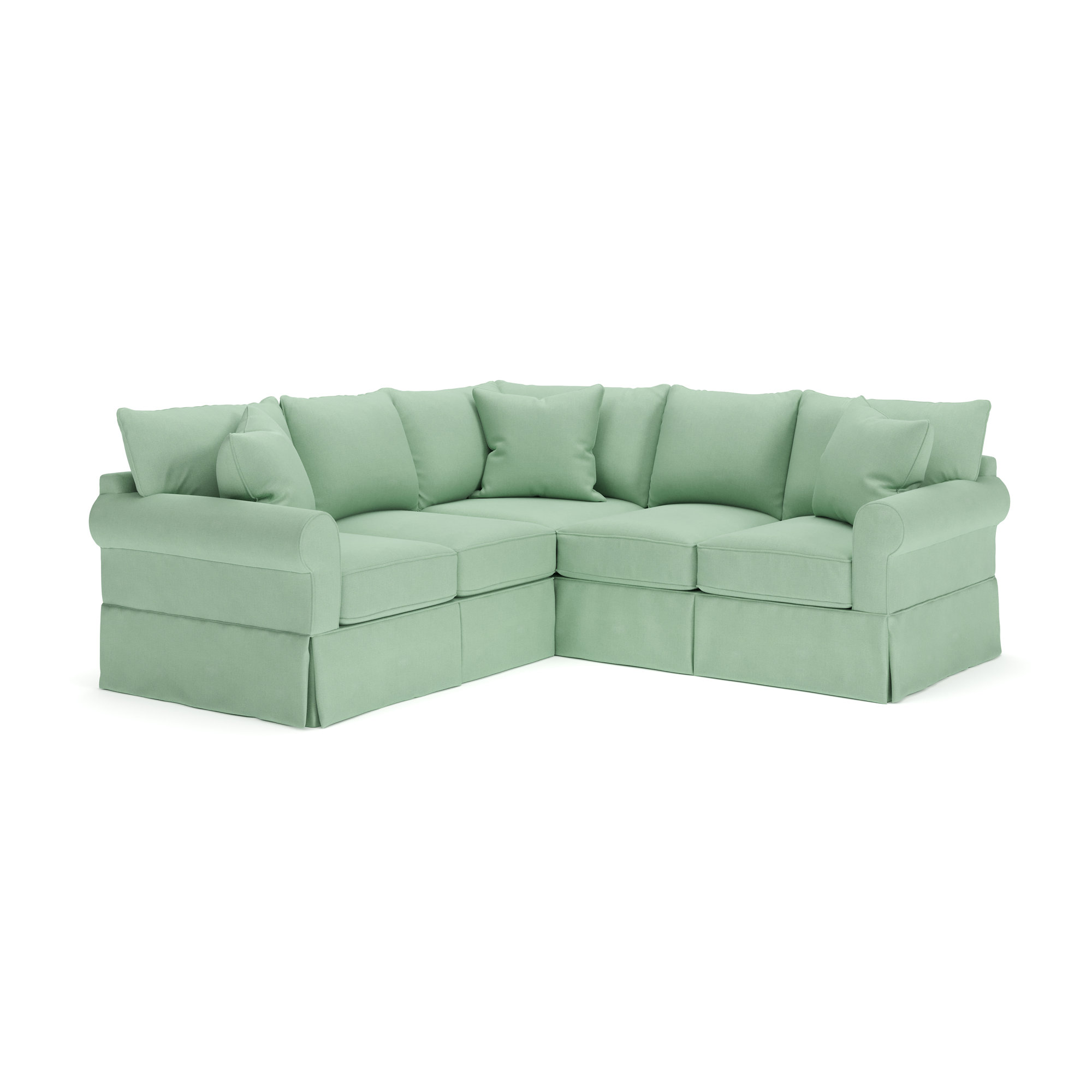 Amari Upholstered L-Sectional, Right Hand Facing, Bayou Spray Canvas