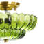 Mid-Century Scalloped Ribbed Glass Semi-Flush Ceiling Light