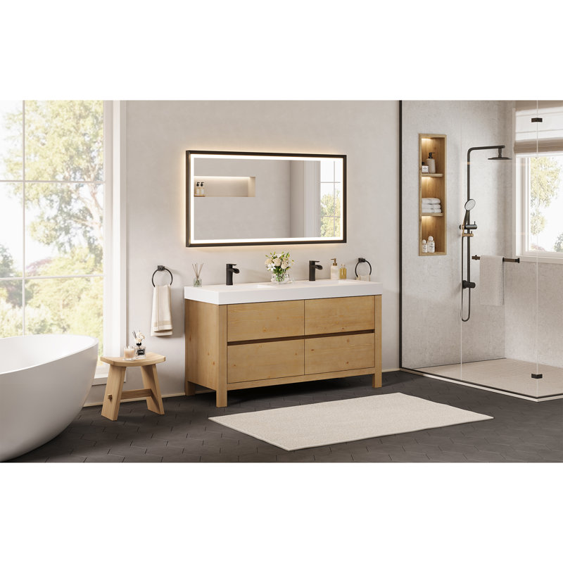 Meuble-lavabo double 60 po Abbie
