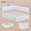 Lit de jour simple, base de lit d'angle avec 8 tiroirs, 6 poches de rangement, lumières ondulées RVB-331900496-331954950