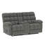 Ensemble 2 pièces: canapé inclinable et causeuse console, gris-130106120